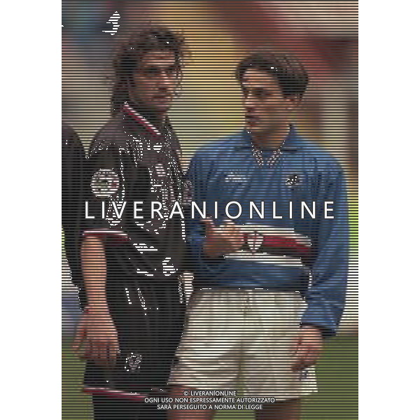 22-12-1996 GENOVA CAMPIONATO DI CALCIO SERIE A SAMPDORIA-VICENZA 2-1 NELLA FOTO VINCENZO MONTELLA E FABIO VIVIANI AG ALDO LIVERANI SAS