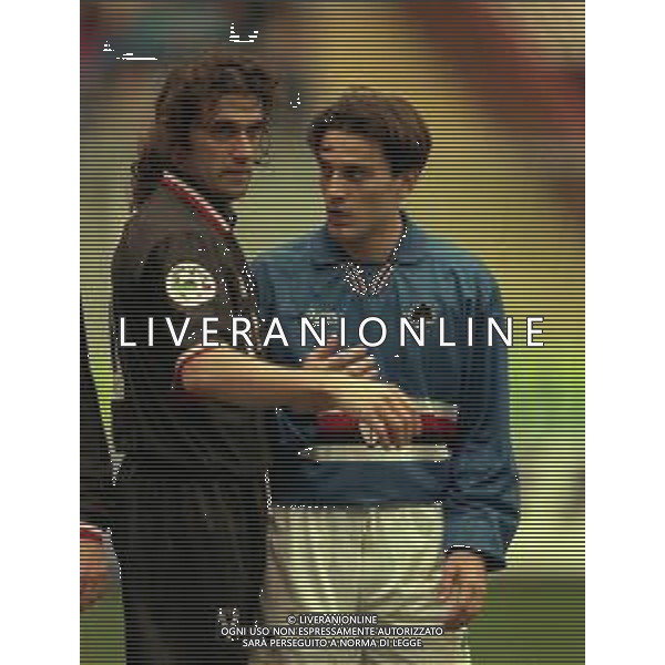22-12-1996 GENOVA CAMPIONATO DI CALCIO SERIE A SAMPDORIA-VICENZA 2-1 NELLA FOTO VINCENZO MONTELLA E FABIO VIVIANI AG ALDO LIVERANI SAS