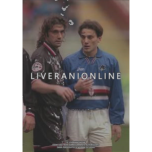 22-12-1996 GENOVA CAMPIONATO DI CALCIO SERIE A SAMPDORIA-VICENZA 2-1 NELLA FOTO VINCENZO MONTELLA E FABIO VIVIANI AG ALDO LIVERANI SAS