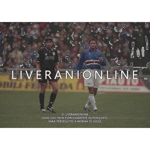 22-12-1996 GENOVA CAMPIONATO DI CALCIO SERIE A SAMPDORIA-VICENZA 2-1 NELLA FOTO ROBERTO MURGITA E SINISA MIHAJLOVIC AG ALDO LIVERANI SAS