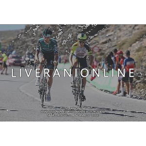 04-09-2022 Vuelta A Espana; Tappa 15 Martos - Sierra Nevada; 2022, Astana - Qazaqstan; 2022, Movistar; 2022, Alpecin - Deceuninck; Lopez Moreno, Miguel Angel; Mas, Enric; Vine, Jai; Sierra Nevada; ©SIROTTI/AGENZIA ALDO LIVERANI SAS