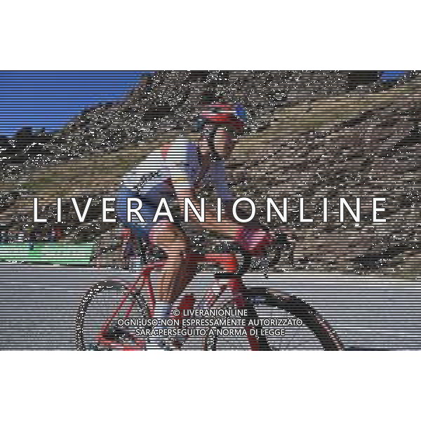 04-09-2022 Vuelta A Espana; Tappa 15 Martos - Sierra Nevada; 2022, Movistar; 2022, Astana - Qazaqstan; Muhlberger, Gregor; Pronskiy, Vadim; Sierra Nevada; ©SIROTTI/AGENZIA ALDO LIVERANI SAS