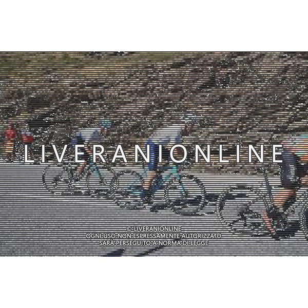 04-09-2022 Vuelta A Espana; Tappa 15 Martos - Sierra Nevada; 2022, Movistar; 2022, Astana - Qazaqstan; Muhlberger, Gregor; Pronskiy, Vadim; Sierra Nevada; ©SIROTTI/AGENZIA ALDO LIVERANI SAS