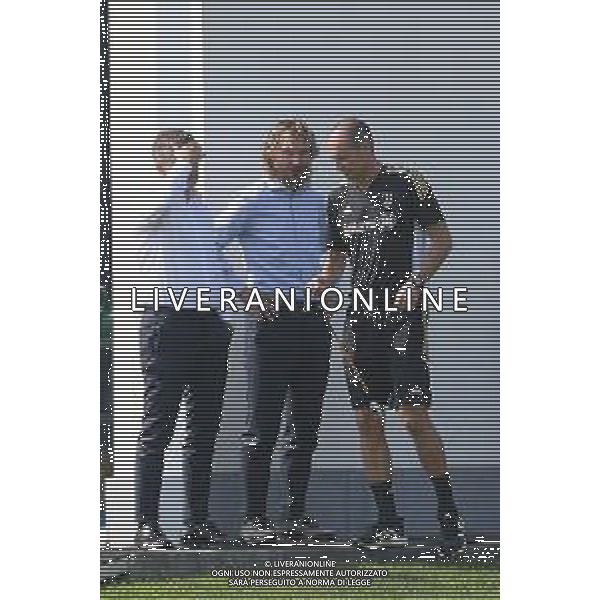 TVMV-Torino 05.09.2022 Continassa © Manuela Viganti/Agenzia Aldo Liverani Allenamento rifinitura Champions League 2022/2023 Paris Saint German vs Juventus Nella foto: pavel nedved e massimiliano allegri