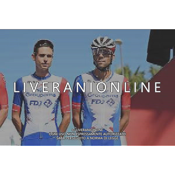 06-09-2022 Vuelta A Espana; Tappa 16 Sanlucar De Barrameda - Tomares; 2022, Groupama - Fdj; Pinot, Thibaut; Molard, Rudy; Sanlucar De Barrameda; ©SIROTTI/AGENZIA ALDO LIVERANI SAS