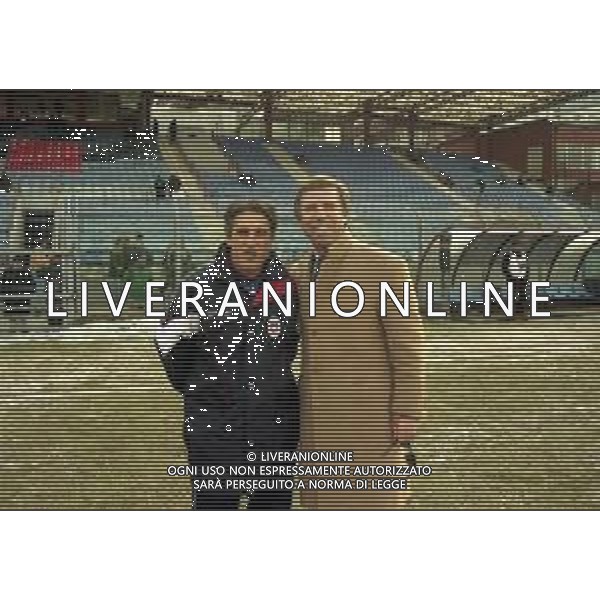 23-12-1998 COMO CAMPIONATO DI CALCIO SERIE C COMO-AREZZO 2-1 NELLA FOTO ENRICO PREZIOSI PRESIDENTE COMO CALCIO CON L\'ALLENATORE GIOVANNI TRAININI AG ALDO LIVERANI SAS