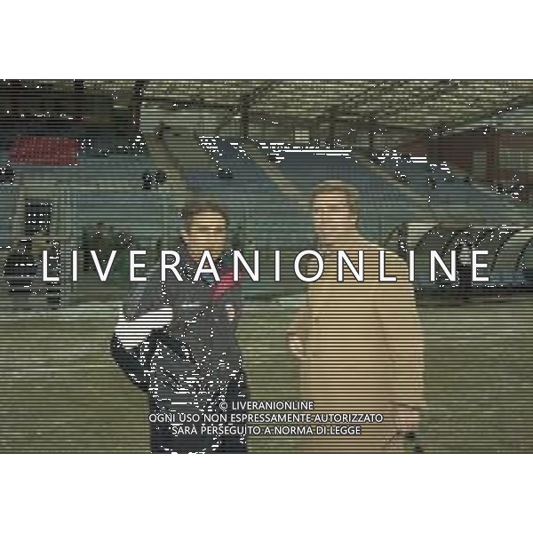 23-12-1998 COMO CAMPIONATO DI CALCIO SERIE C COMO-AREZZO 2-1 NELLA FOTO ENRICO PREZIOSI PRESIDENTE COMO CALCIO CON L\'ALLENATORE GIOVANNI TRAININI AG ALDO LIVERANI SAS