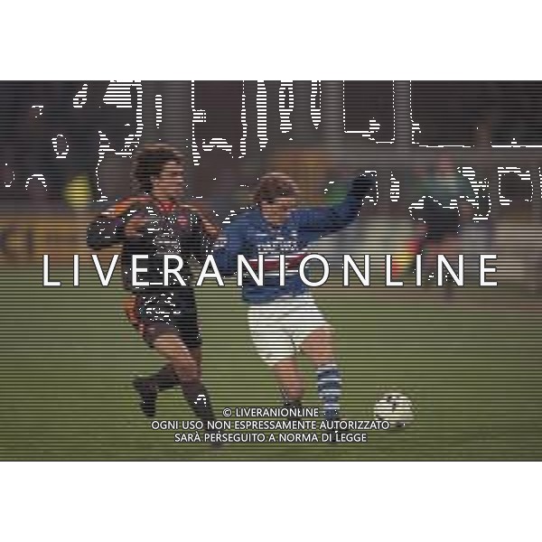 25-01-1998 GENOVA CAMPIONATO DI CALCIO SERIE A SAMPDORIA-ROMA 1-1 NELLA FOTO GIUSEPPE SIGNORI E DAMIANO TOMMASI AG ALDO LIVERANI SAS