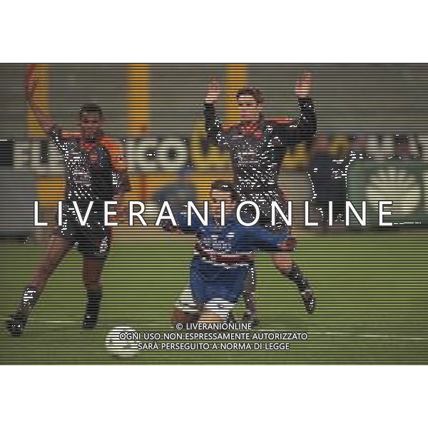 25-01-1998 GENOVA CAMPIONATO DI CALCIO SERIE A SAMPDORIA-ROMA 1-1 NELLA FOTO VINCENZO MONTELLA-ADAIR E VINCENT CANDELA AG ALDO LIVERANI SAS