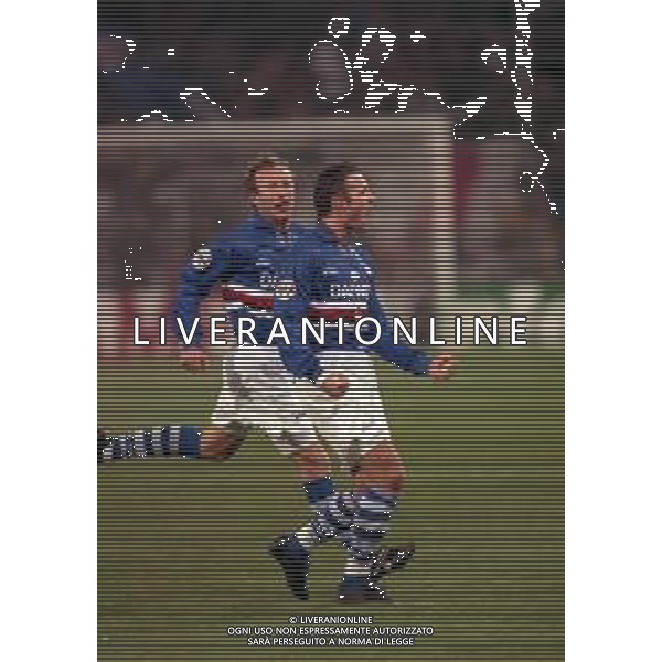 25-01-1998 GENOVA CAMPIONATO DI CALCIO SERIE A SAMPDORIA-ROMA 1-1 NELLA FOTO DOPO GOAL SINISA MIHAJLOVIC AG ALDO LIVERANI SAS