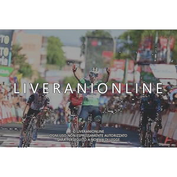 06-09-2022 Vuelta A Espana; Tappa 16 Sanlucar De Barrameda - Tomares; 2022, Trek - Segafredo; 2022, Uae Emirates; 2022, Bora - Hansgrohe; Pedersen, Mads; Ackermann, Pascal; Van Poppel, Danny; Tomares; ©SIROTTI/AGENZIA ALDO LIVERANI SAS
