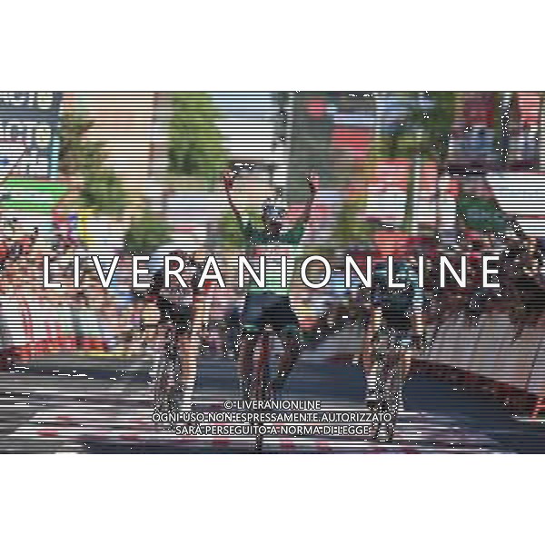 06-09-2022 Vuelta A Espana; Tappa 16 Sanlucar De Barrameda - Tomares; 2022, Trek - Segafredo; 2022, Uae Emirates; 2022, Bora - Hansgrohe; Pedersen, Mads; Ackermann, Pascal; Van Poppel, Danny; Tomares; ©SIROTTI/AGENZIA ALDO LIVERANI SAS