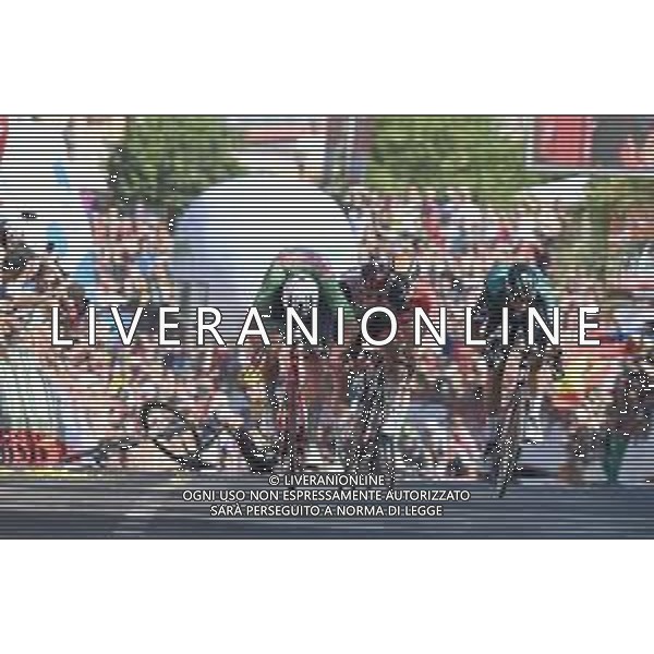06-09-2022 Vuelta A Espana; Tappa 16 Sanlucar De Barrameda - Tomares; 2022, Trek - Segafredo; 2022, Jumbo - Visma; Pedersen, Mads; Roglic, Primoz; Tomares; ©SIROTTI/AGENZIA ALDO LIVERANI SAS