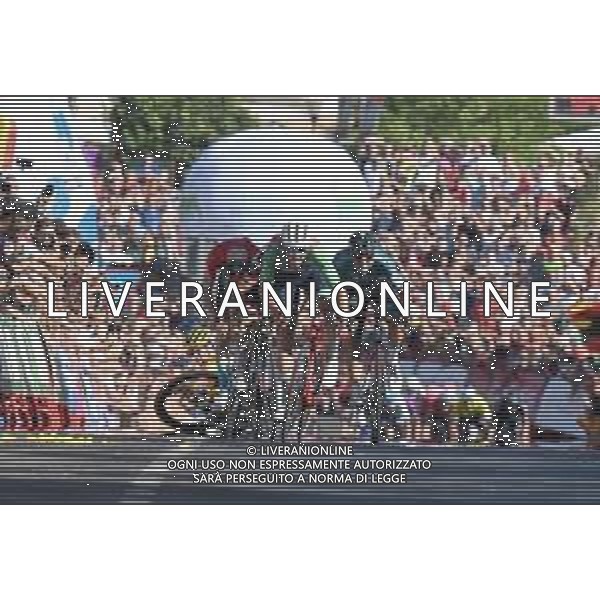 06-09-2022 Vuelta A Espana; Tappa 16 Sanlucar De Barrameda - Tomares; 2022, Trek - Segafredo; 2022, Jumbo - Visma; Pedersen, Mads; Roglic, Primoz; Tomares; ©SIROTTI/AGENZIA ALDO LIVERANI SAS