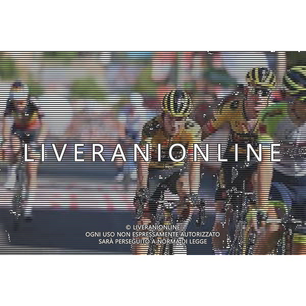06-09-2022 Vuelta A Espana; Tappa 16 Sanlucar De Barrameda - Tomares; 2022, Jumbo - Visma; Roglic, Primoz; Teunissen, Mike; Tomares; ©SIROTTI/AGENZIA ALDO LIVERANI SAS