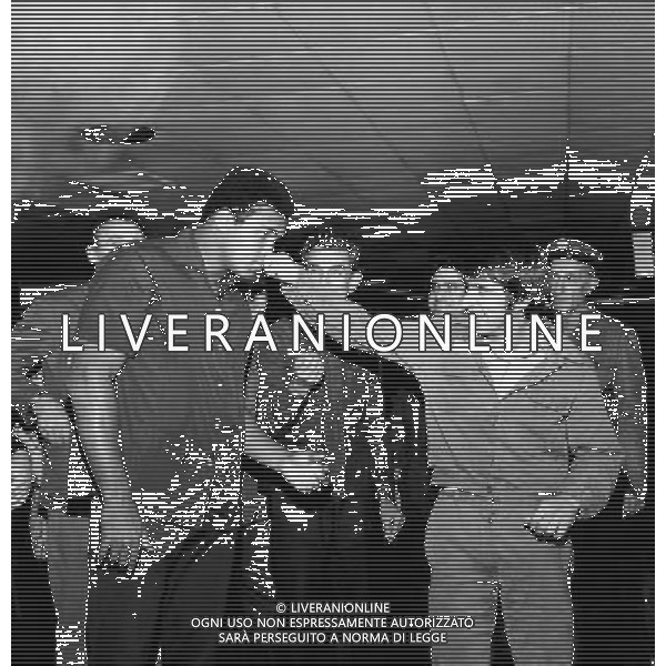 Milano Ottobre 1971 Muhammad Ali\' (Cassius Clay) pugile arriva a Linate ph archivio giovanni liverani/agenzia aldo liverani
