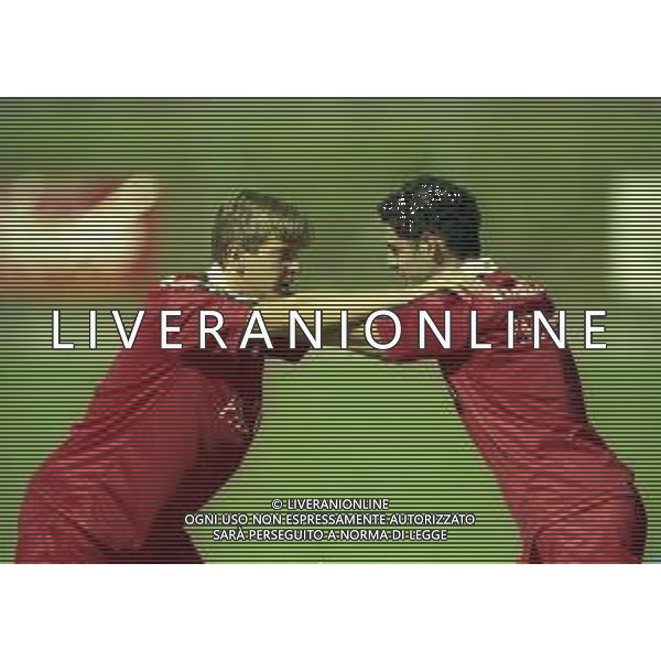 1997 ENEGO - RITIRO LANEROSSI VICENZA CALCIO NELLA FOTO MASSIMO AMBROSINI E GIACOMO DICARA AG ALDO LIVERANI SAS