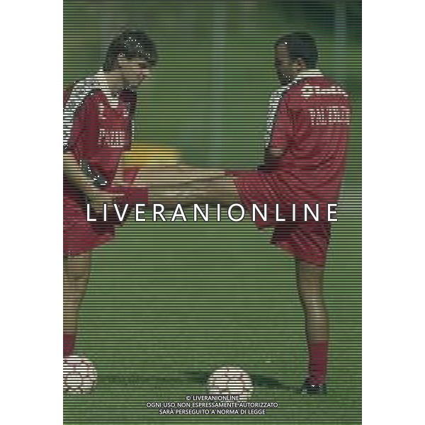 1997 ENEGO - RITIRO LANEROSSI VICENZA CALCIO NELLA FOTO MASSIMO BEGHETTO E GUSTAVO MENDEZ AG ALDO LIVERANI SAS