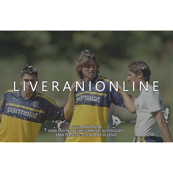 1999 ALLENAMENTO PARMA CALCIO NELLA FOTO MARCO DI VAIO-DINO BAGGIO-DIEGO FUSER AG ALDO LIVERANI SAS