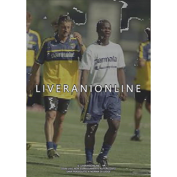1999 ALLENAMENTO PARMA CALCIO NELLA FOTO JOHNNIER MONTANO E LUIGI SARTOR AG ALDO LIVERANI SAS