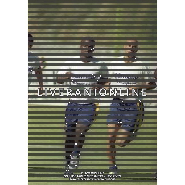 1999 ALLENAMENTO PARMA CALCIO NELLA FOTO JOHNNIER MONTANO E STEFANO TORRISI AG ALDO LIVERANI SAS 