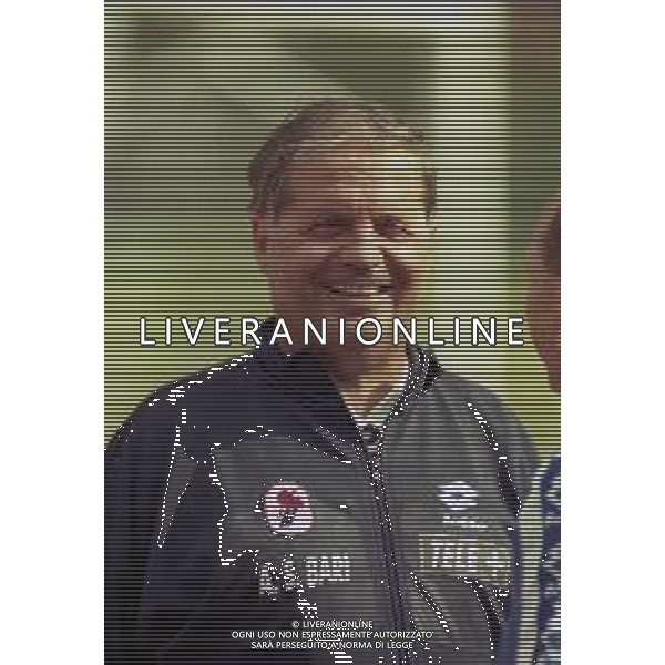 1999 MEZZANO DI PRIMIERO RITIRO BARI CALCIO NELLA FOTO EUGENIO FASCETTI ALLENATORE BARI CALCIO AG ALDO LIVERANI SAS
