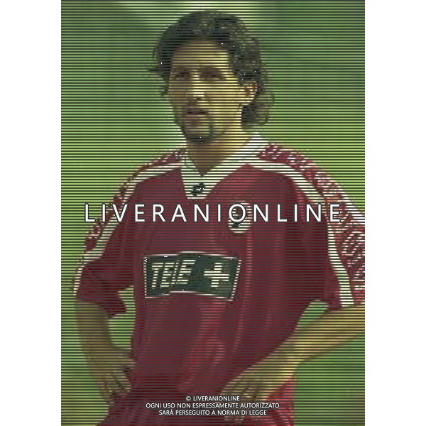 1999 MEZZANO DI PRIMIERO RITIRO BARI CALCIO NELLA FOTO MATTIA COLLAUTO AG ALDO LIVERANI SAS