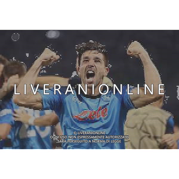 NAPOLI - LIVERPOOL CHAMPIONS LEAGUE 07.09.2022 NELLA FOTO ESULTANZA DOPO IL GOL DI GIOVANNI SIMEONE ©MOSCA/AGENZIA ALDO LIVERANI SAS