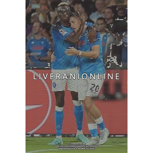 NAPOLI - LIVERPOOL UEFA CHAMPIONS LEAGUE 07.09.2022 Nella foto esultanza Piotr Zielinski, Victor Osimhen ©MOSCA/AGENZIA ALDO LIVERANI SAS