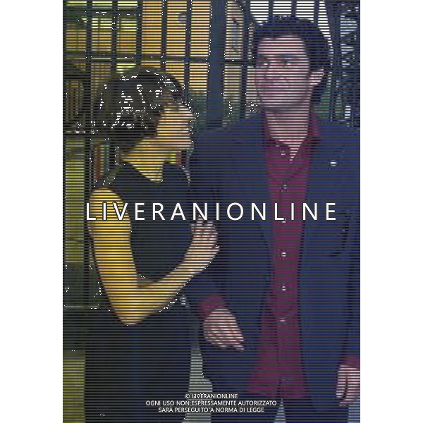 RETROSPETTIVA MANUELA DI CENTA FONDISTA ITALIANA NELLA FOTO MANUELA DI CENTA A MILANO IL GIORNO 09-05-1998 CON ALBERTO TOMBA AG ALDO LIVERANI SAS