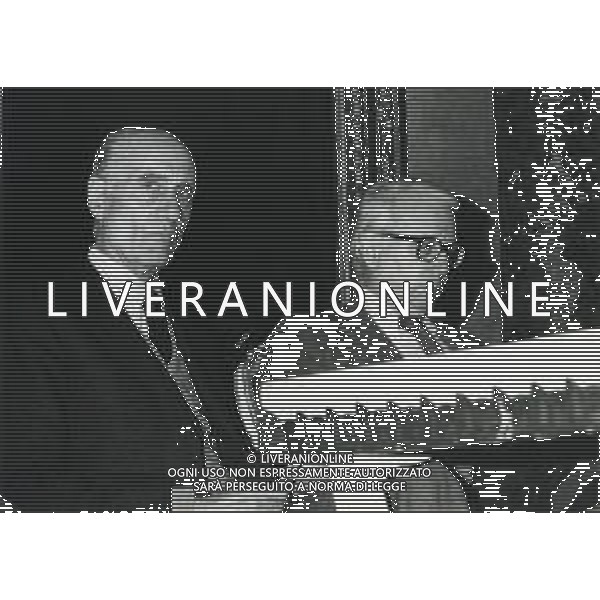 RETROSPETTIVA INDRO MONTANELLI GIORNALISTA E SCRITTORE NELLA FOTO INDRO MONTANELLI CON ENZO BIAGI AG ALDO LIVERANI SAS 