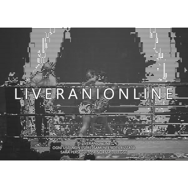 17-02-1974 INCONTRO DI BOXE BRUNO ARCARI-ANTONIO ORTIZ NELLA FOTO L\'INCONTRO DI BOXE TRA BRUNO ARCARI E ANTONIO ORTIZ AG ALDO LIVERANI SAS