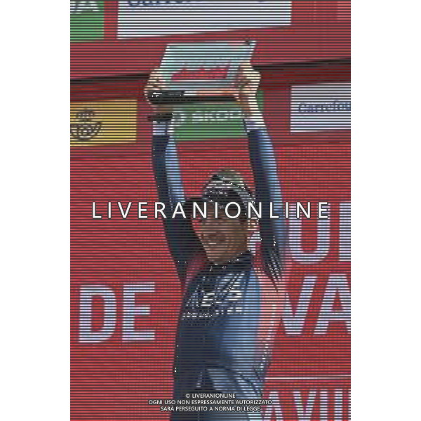 10-09-2022 Vuelta A Espana; Tappa 20 Moralzarzal - Puerto De Navacerrada; 2022, Ineos - Grenadiers; Carapaz Antonio, Richard Antonio; Puerto De Navacerrada; ©SIROTTI / AGENZIA ALDO LIVERANI SAS