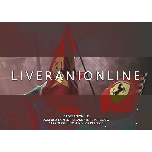 Circuit atmosphere - Ferrari flags at the podium. 11.09.2022. Formula 1 World Championship, Rd 16, Italian Grand Prix, Monza, Italy, Race Day. - www.xpbimages.com, EMail: requests@xpbimages.com © Copyright: Coates / XPB Images/AGENZIA ALDO LIVERANI SAS - ITALY ONLY EDITORIAL USE ONLY