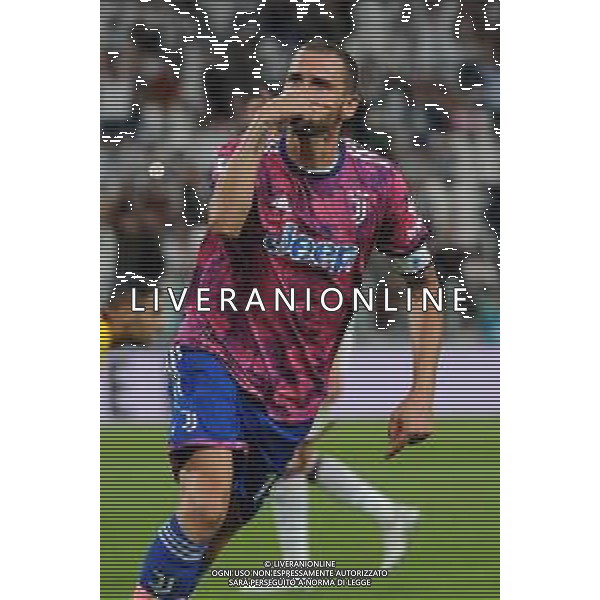 Torino 11.09.2022 Allianz Stadium © Manuela Viganti/Agenzia Aldo Liverani Juventus vs Salernitana Campionato Calcio Serie A TIM 2022/2023 6a giornata Nella foto: esultanza di leonardo bonucci dopo il gol /AGENZIA ALDO LIVERANI SAS