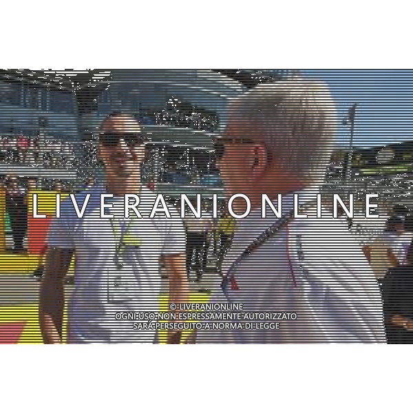 (L to R): Zlatan Ibrahimovic (SWE) Football Player with Ross Brawn (GBR) Managing Director, Motor Sports on the grid. 11.09.2022. Formula 1 World Championship, Rd 16, Italian Grand Prix, Monza, Italy, Race Day. - www.xpbimages.com, EMail: requests@xpbimages.com © Copyright: Coates / XPB Images/AGENZIA ALDO LIVERANI SAS - ITALY ONLY EDITORIAL USE ONLY