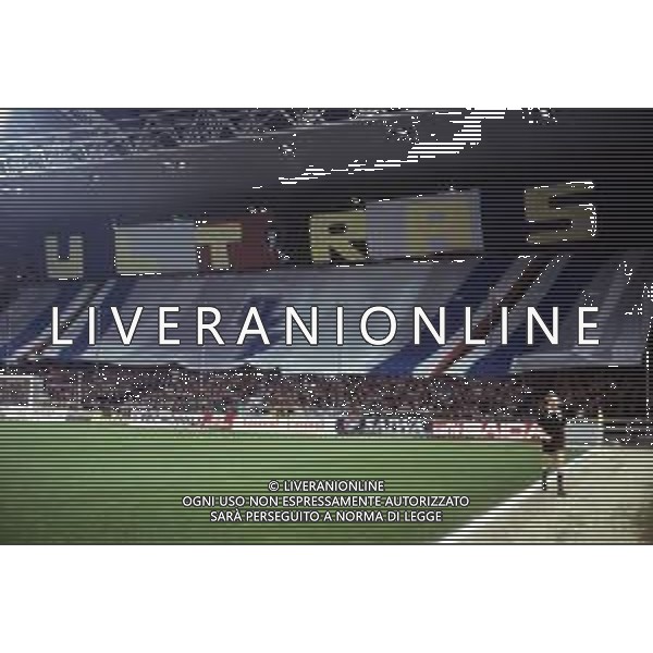 20-04-1994 GENOVA FINALE DI RITORNO COPPA ITALIA SAMPDORIA-ANCONA 6-1 NELLA FOTO COREOGRAFIA TIFOSI SAMPDORIA AG ALDO LIVERANI SAS