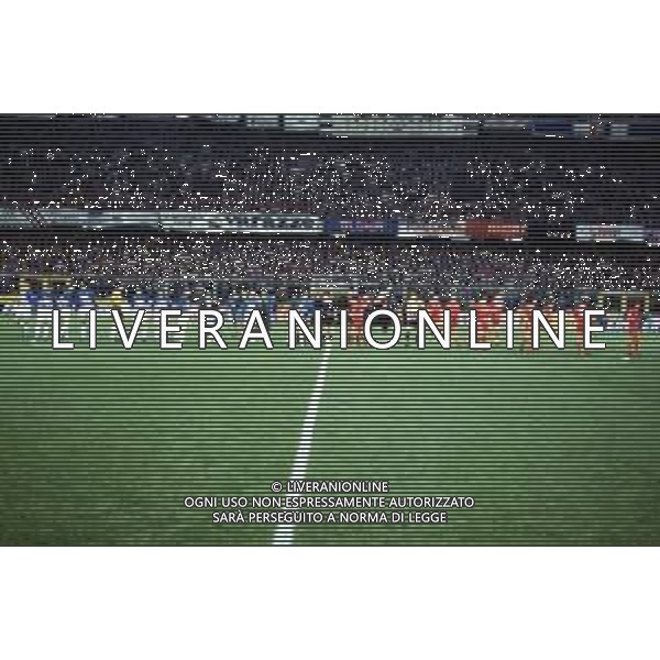20-04-1994 GENOVA FINALE DI RITORNO COPPA ITALIA SAMPDORIA-ANCONA 6-1 NELLA FOTO LE DUE FORMAZIONI SCHIERATE NEL PREPARTITA AG ALDO LIVERANI SAS