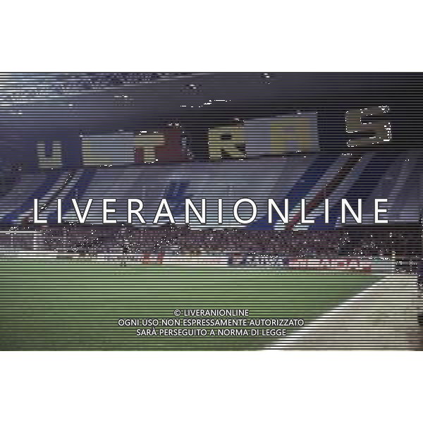 20-04-1994 GENOVA FINALE DI RITORNO COPPA ITALIA SAMPDORIA-ANCONA 6-1 NELLA FOTO COREOGRAFIA TIFOSI SAMPDORIA AG ALDO LIVERANI SAS