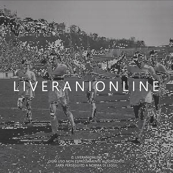 25-04-1951 ROMA PARTITA AMICHEVOLE LAZIO SAN PAOLO BANGU NELLA FOTO ALCUNI MOMENTI DELL\'INCONTRO FOTO SANDRO VESPASIANI-AG ALDO LIVERANI SAS