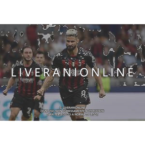 Olivier Giroud (Milan) esulta dopo il gol dell\'1 a 0 Milan vs Dinamo Zagabria Milano 14-09-2022 Stadio Giuseppe Meazza - San Siro UEFA Champions League fase a gironi gruppo E - 2a giornata foto Roberto Garavaglia/ag. Aldo Liverani sas /AGENZIA ALDO LIVERANI SAS