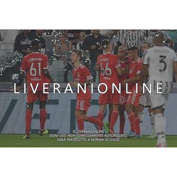 Torino 14.09.2022 Stadio Allianz Stadium © Manuela Viganti/Agenzia Aldo Liverani Juventus vs Benfica Champions League 2022/2023 Gruppo H Giornata 2 di 6 Nella foto: esultanza benfica dopo il gol di joao mario /AGENZIA ALDO LIVERANI SAS