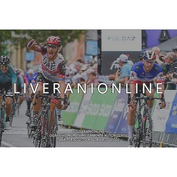 14-09-2022 Tour De Luxembourg; Tappa 02 Junglinster - Schifflange; 2022, Uae Emirates; 2022, Quick Step - Alpha Vinyl; Trentin, Matteo; Senechal, Florian; Schifflange; ©SIROTTI/AGENZIA ALDO LIVERANI SAS