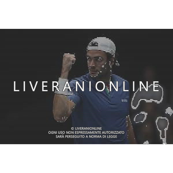 Coppa Davis by Rakuten 2022 - Matteo Berrettini Italia vs Sebastian Baez Argentina del 16/09/2020 UnipolSai Arena di Bologna - nella foto: esultanza MATTEO BERRETTINI ©Claudio Zamagni/Agenzia Aldo Liverani