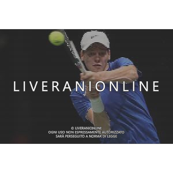 Coppa Davis by Rakuten 2022 - Jannik Sinner Italia vs Francisco Cerundolo Argentina del 16/09/2020 UnipolSai Arena di Bologna - nella foto: Jannik Sinner in azione ©Claudio Zamagni/Agenzia Aldo Liverani