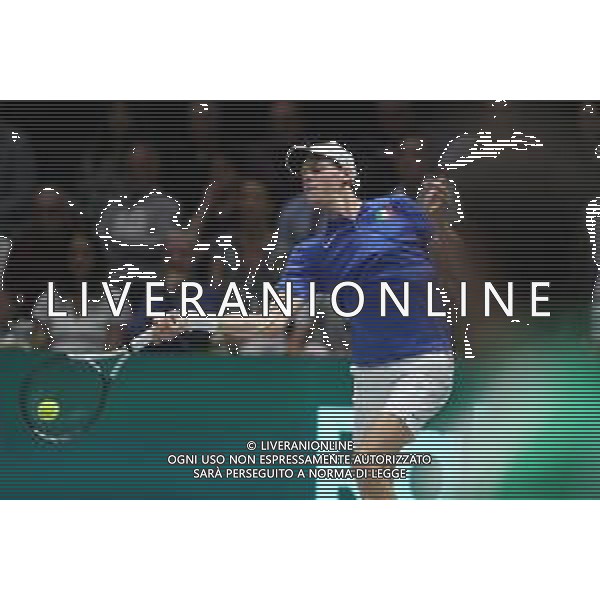 Coppa Davis by Rakuten 2022 - Jannik Sinner Italia vs Francisco Cerundolo Argentina del 16/09/2020 UnipolSai Arena di Bologna - nella foto: Jannik Sinner in azione ©Claudio Zamagni/Agenzia Aldo Liverani