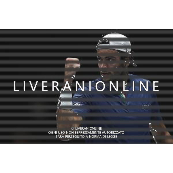 Coppa Davis by Rakuten 2022 - Matteo Berrettini Italia vs Sebastian Baez Argentina del 16/09/2020 UnipolSai Arena di Bologna - nella foto: esultanza Matteo Berrettini ©Claudio Zamagni/Agenzia Aldo Liverani /AGENZIA ALDO LIVERANI SAS