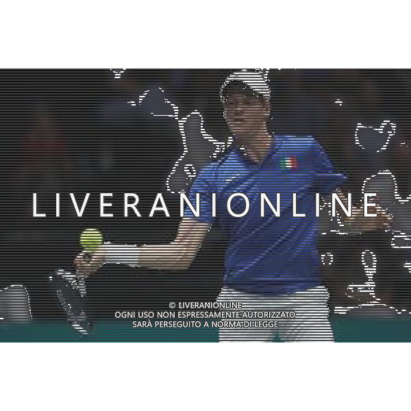 Coppa Davis by Rakuten 2022 - Jannik Sinner Italia vs Francisco Cerundolo Argentina del 16/09/2020 UnipolSai Arena di Bologna - nella foto: Jannik Sinner in azione ©Claudio Zamagni/Agenzia Aldo Liverani /AGENZIA ALDO LIVERANI SAS