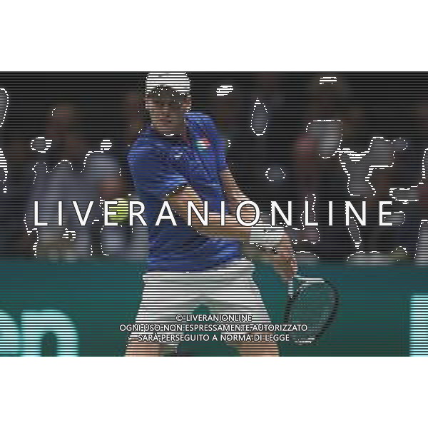 Coppa Davis by Rakuten 2022 - Jannik Sinner Italia vs Francisco Cerundolo Argentina del 16/09/2020 UnipolSai Arena di Bologna - nella foto: Jannik Sinner in azione ©Claudio Zamagni/Agenzia Aldo Liverani /AGENZIA ALDO LIVERANI SAS