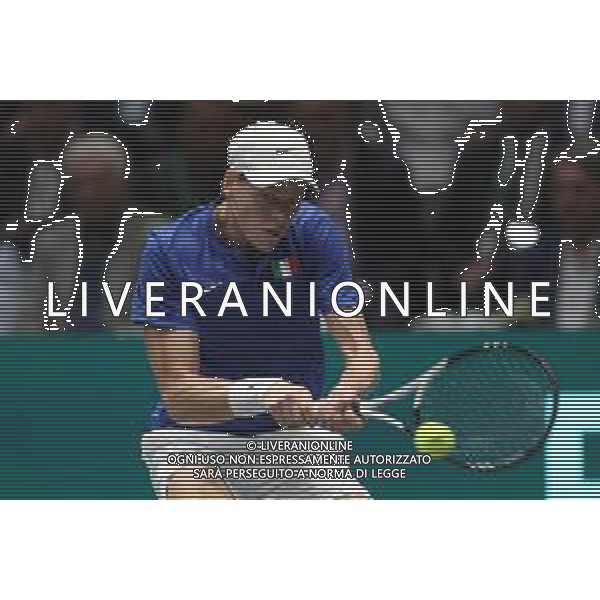 Coppa Davis by Rakuten 2022 - Jannik Sinner Italia vs Francisco Cerundolo Argentina del 16/09/2020 UnipolSai Arena di Bologna - nella foto: Jannik Sinner in azione ©Claudio Zamagni/Agenzia Aldo Liverani /AGENZIA ALDO LIVERANI SAS